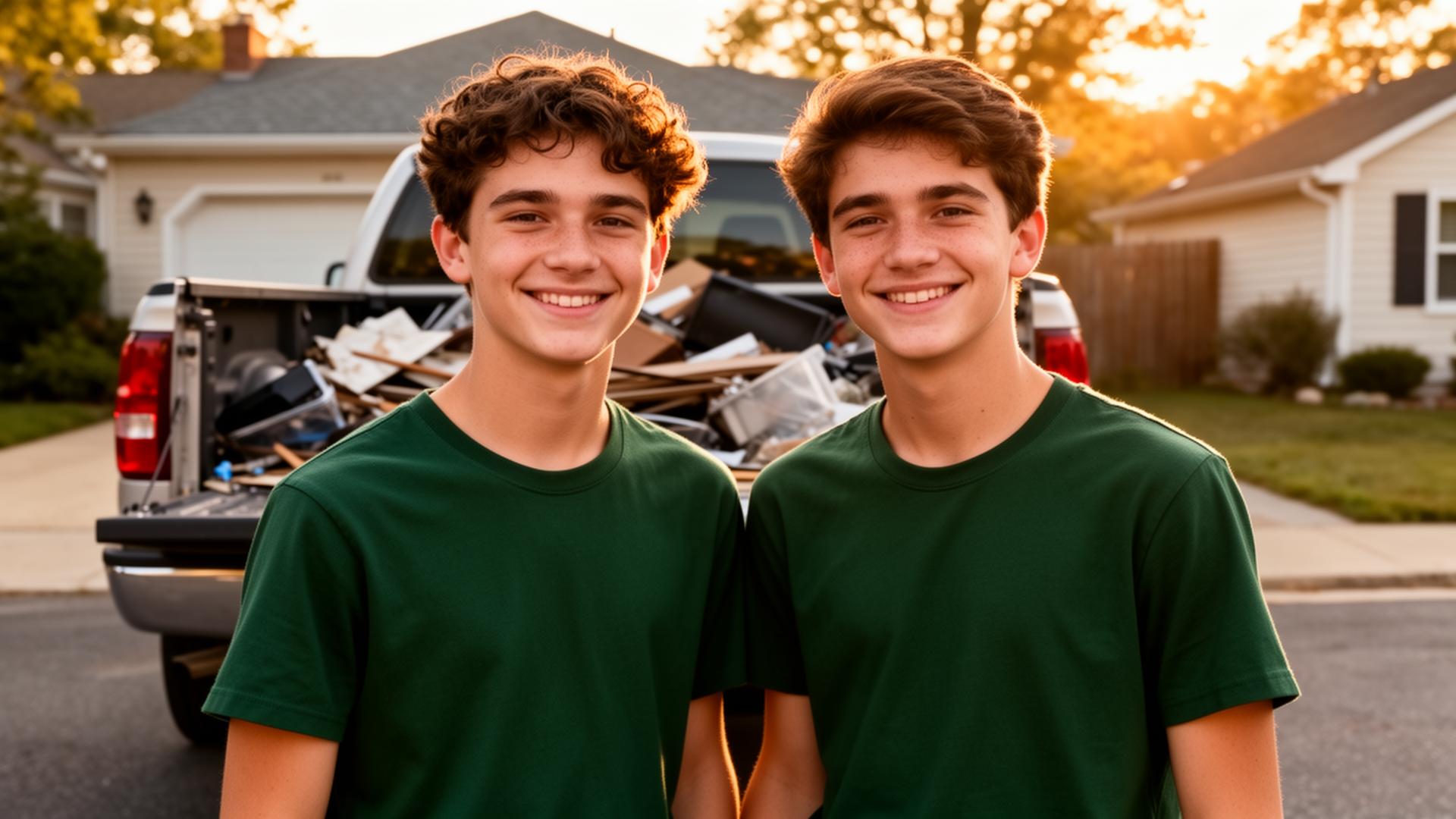 Our team standing by the truck